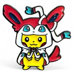 Cute Sylveon Poncho Pikachu Pin